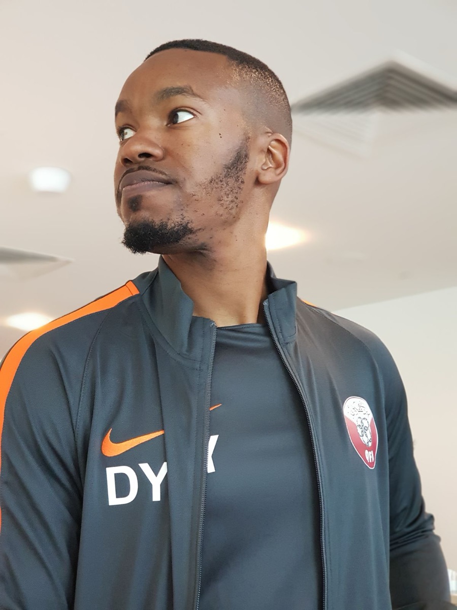 Dazell Young in Qatar Football Association kit